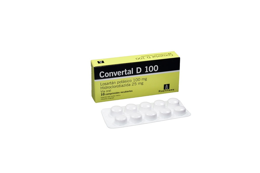 Convertal D 100 mg Caja Con 10 Comprimidos Recubiertos