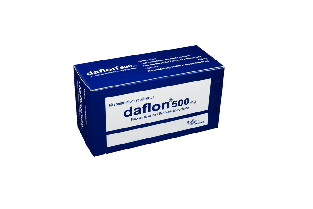 Daflon 500 mg Caja Con 60 Comprimidos Recubiertos