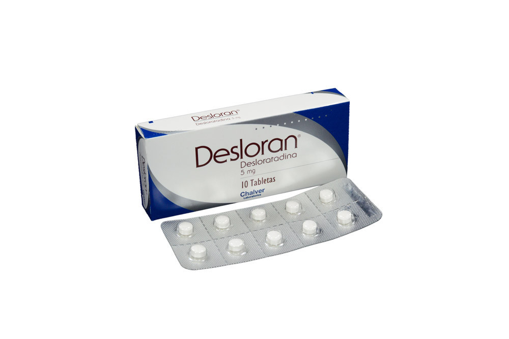 desloran desloratadina 5 mg caja con 10 tabletas