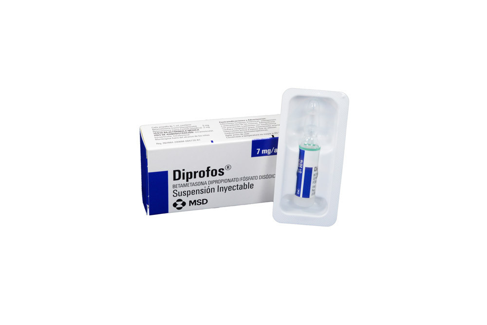 Diprofos Suspensión Inyectable 7 mg Caja Con 1 Ampolla