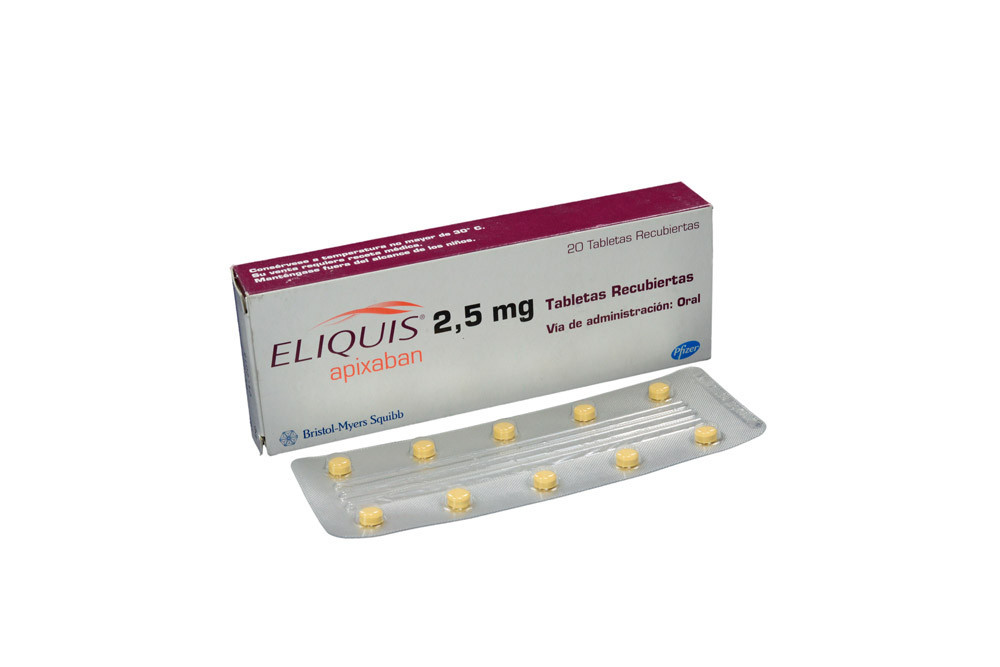 Eliquis 2,5 mg Caja Con 20 Tabletas Recubiertas