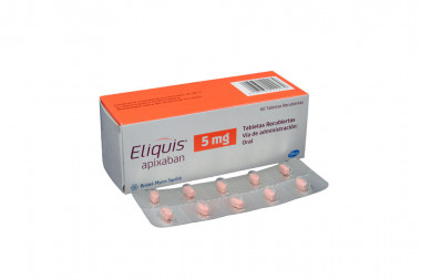 Eliquis 5 mg Caja Con 60 Tabletas Recubiertas