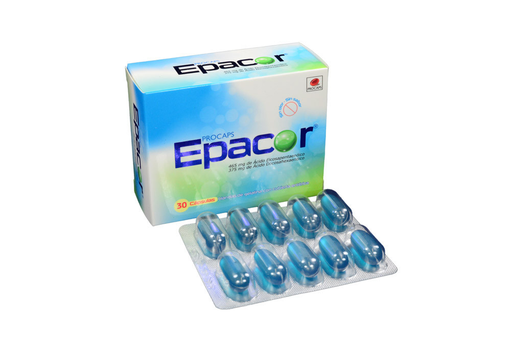 Epacor 465 / 375 mg Caja Con 30 Cápsulas Blandas de Gelatina Epacor 465 / 375 Mg Caja Con 30 Cápsulas Blandas De Gelatina