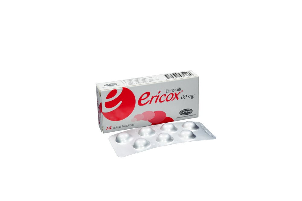 Ericox 60 Mg Caja Con 14 Tabletas Recubiertas