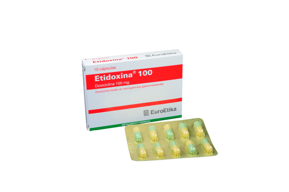 Etidoxina 100 mg Caja Con 10 Cápsulas 
