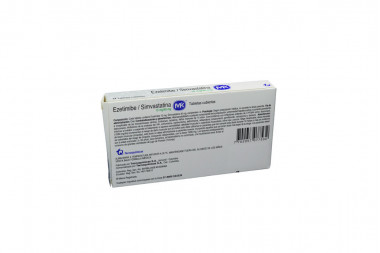 Ezetimibe / Simvastatina 10 / 40 mg Caja Con 14 Tabletas Cubiertas
