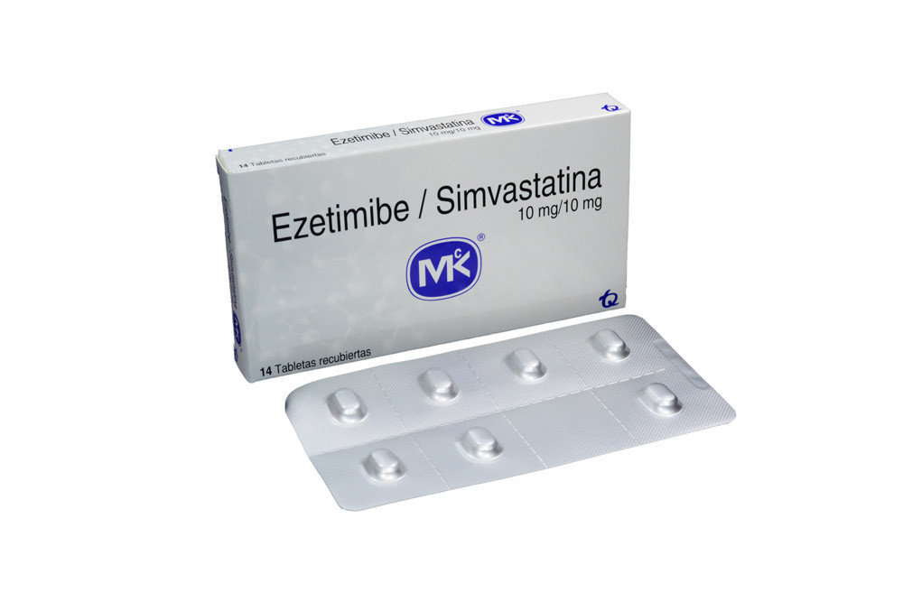 Ezetimibe / Simvastatina 10 / 10 mg Mk Caja Con 14 Tabletas Recubiertas