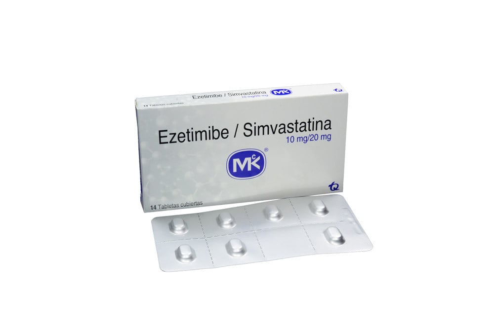 Ezetimibe / Simvastatina 10 mg / 20 mg Caja x 14 Tabletas – Laboratorios Mk