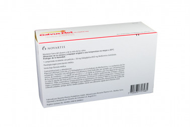 Galvus Met 50 / 850 mg Caja Con 56 Comprimidos Recubiertos