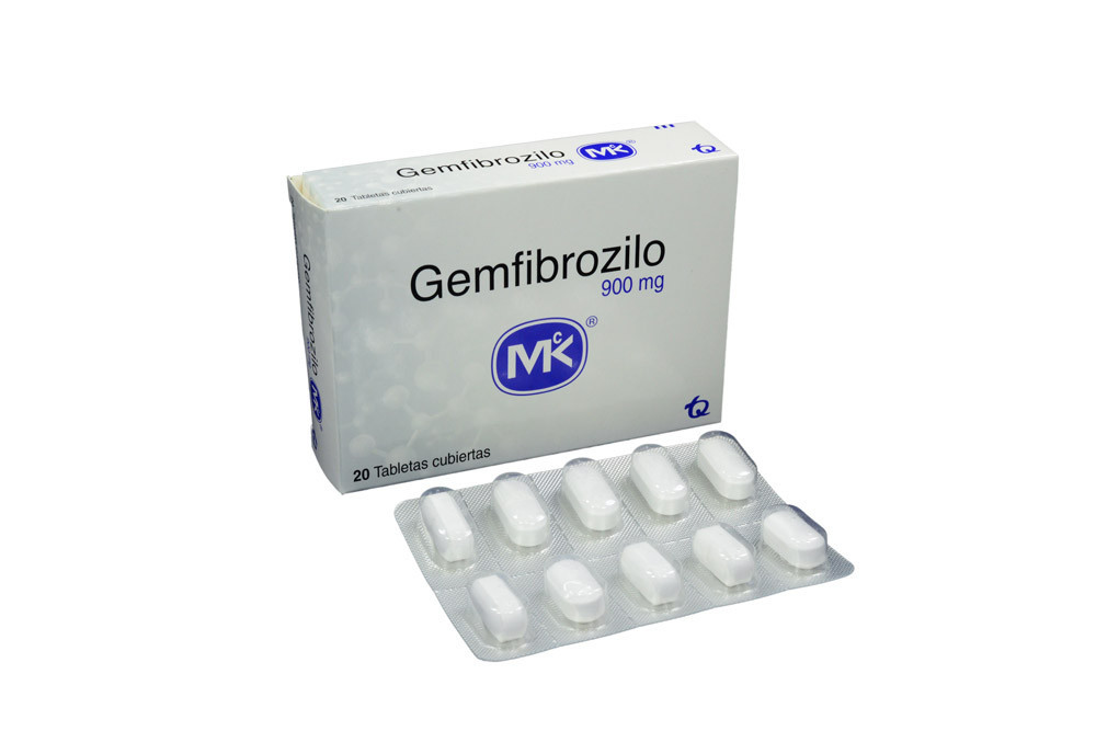Gemfibrozilo 900 mg Caja Con 20 Tabletas Cubiertas