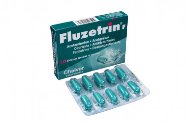 Fluzetrin F Caja Con 10 Cápsulas Blandas De Gelatina