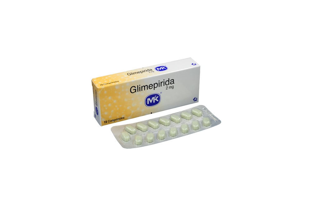 Glimepirida 2 mg Caja Con 15 Comprimidos