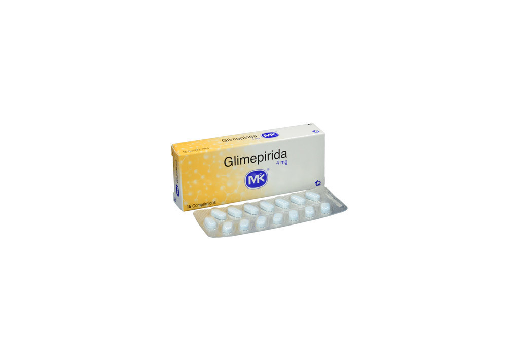 Glimepirida 4 mg Caja Con 15 Comprimidos