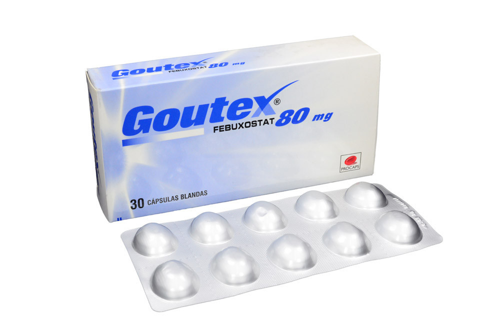 goutex 80 mg caja 30 cápsulas blandas