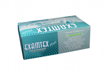 Guantes De Examen Examtex Plus Medianos Caja Con 100 Unidades