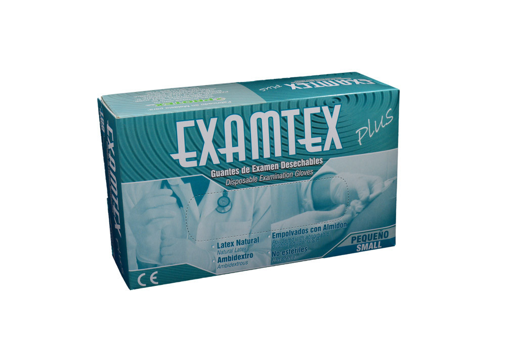 Examtex Plus Caja x 100 Unidades Guantes De Examen Talla S