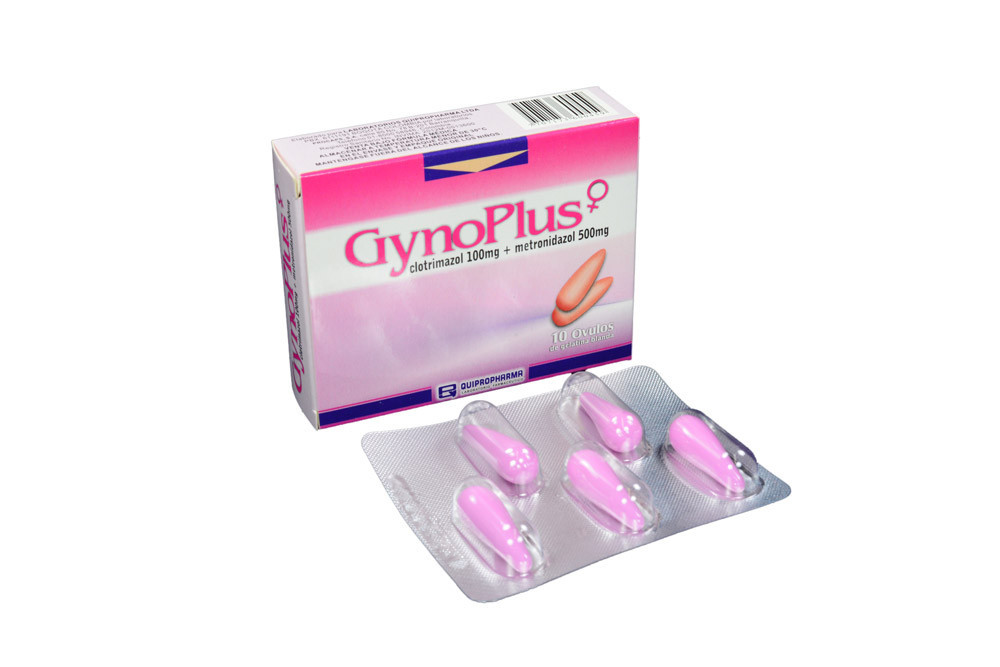 GynoPlus 100 mg + 500 mg Caja x 10 Óvulos Vaginales – Infecciones Vaginales
