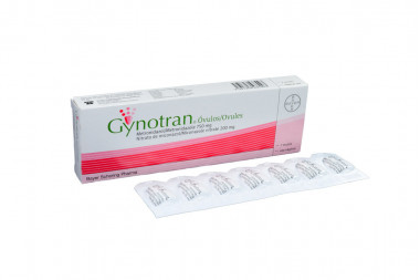 Gynotran 750 / 200 mg  Caja Con 7 Óvulos Vaginales