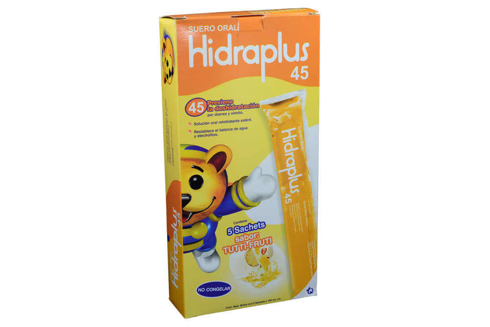 Hidraplus 45 Suero Oral Sabor A Tutti-Fruti Bolsa x 5 Sachets - Hidratación Hidraplus 45 Suero Oral Sabor A Tutti-Fruti Bolsa X 5 Sachets