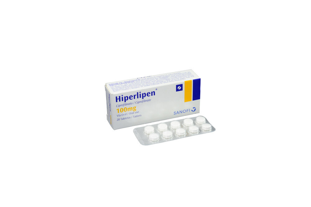 hiperlipen 100 mg caja con 20 tabletas