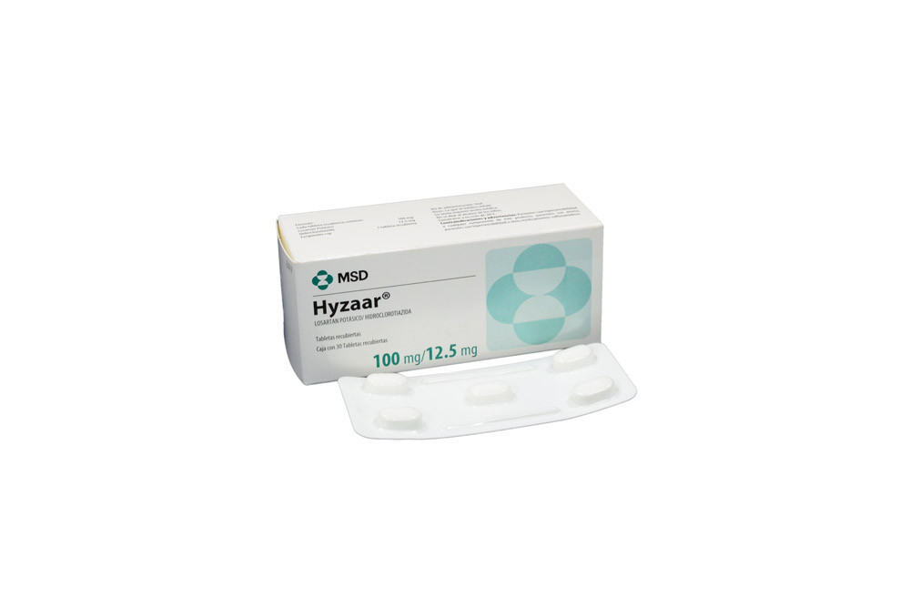 Hyzaar 100 /12.5 mg Caja Con 30 Tabletas