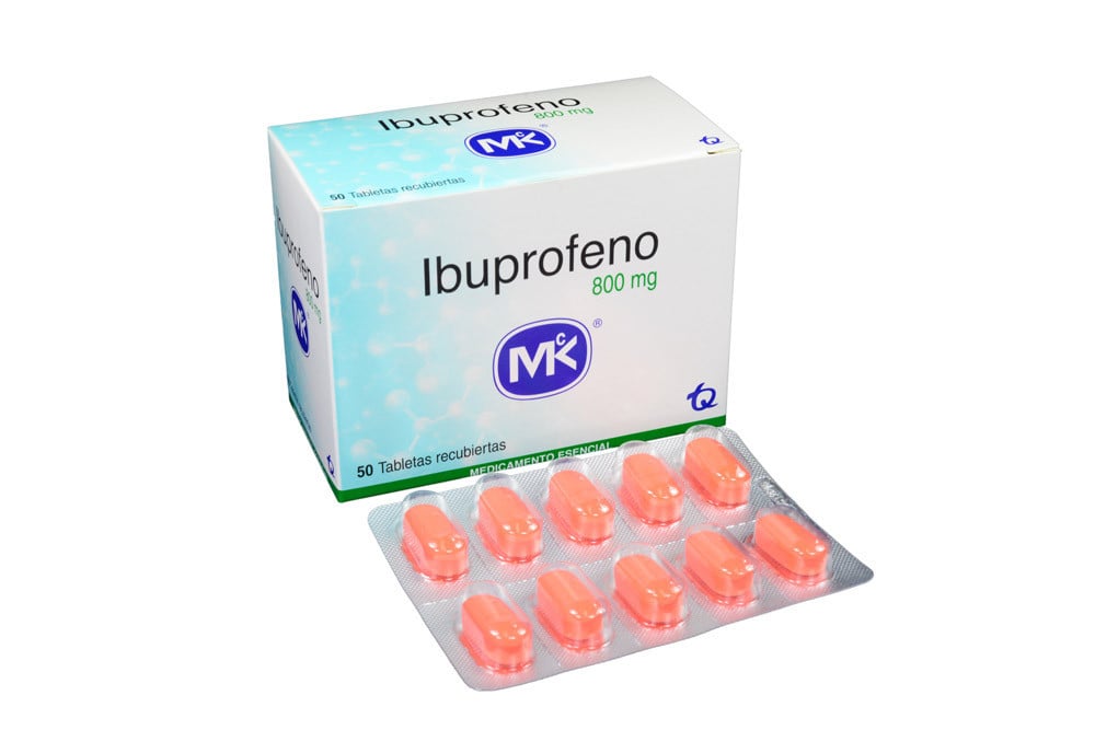 Ibuprofeno 800 mg Caja Con 50 Tabletas Recubiertas 