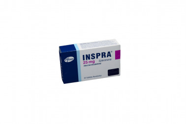 Inspra 25 mg Caja Con 30 Tabletas Recubiertas