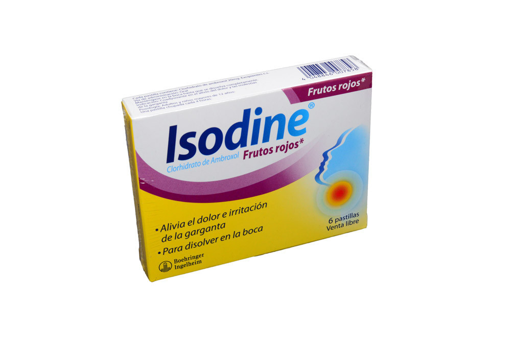 Isodine Caja Con 6 Pastillas - Frutos Rojos 