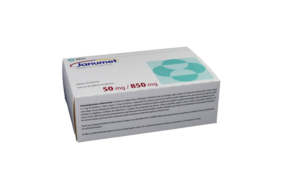 Comprar En Droguerías Cafam Janumet 50 / 850 mg Caja 28 Tabletas