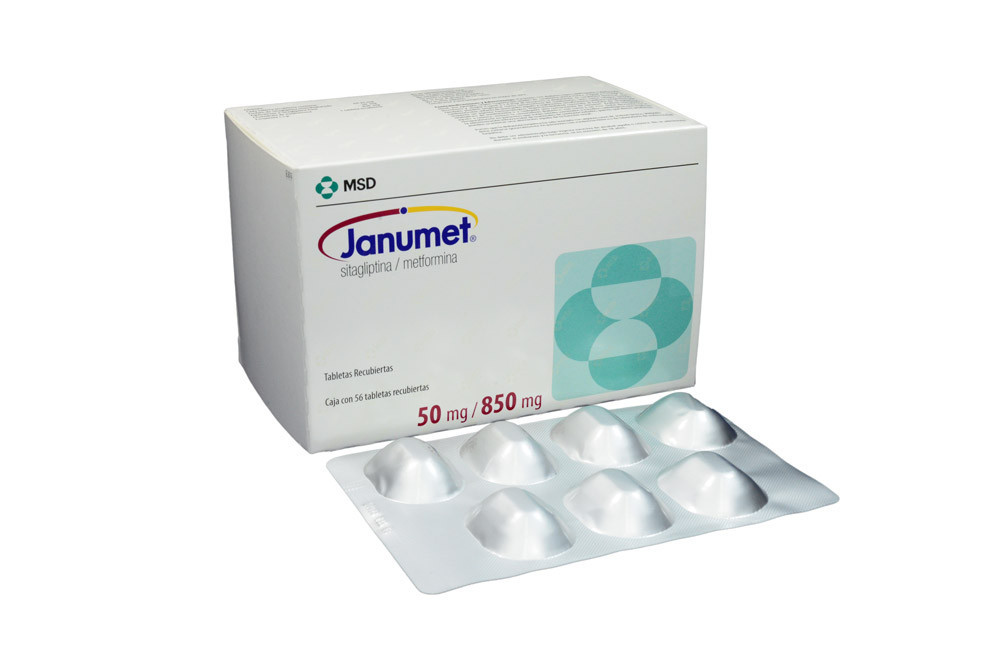 Janumet 50 / 850 mg caja Con 56 tabletas recubiertas
