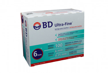 Bd Ultra-Fine Jeringa Para Insulina Caja Con 100 Unidades