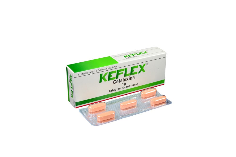 Keflex 1 g Caja Con 10  Tabletas Recubiertas