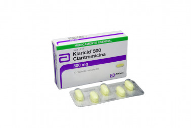 Klaricid 500 mg Caja Con 10 Tabletas Recubiertas