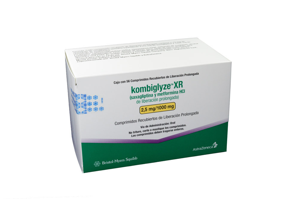Kombiglyze XR 2.5 / 1000 mg Caja Con 56 Comprimidos Recubiertos