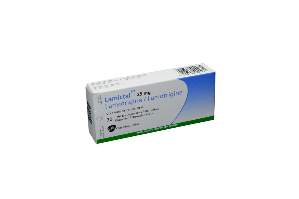 Lamictal 25 mg Caja Con 30 Tabletas Masticables