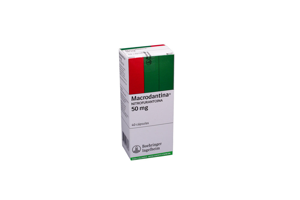 Macrodantina 50 mg Caja Con 40 Cápsulas