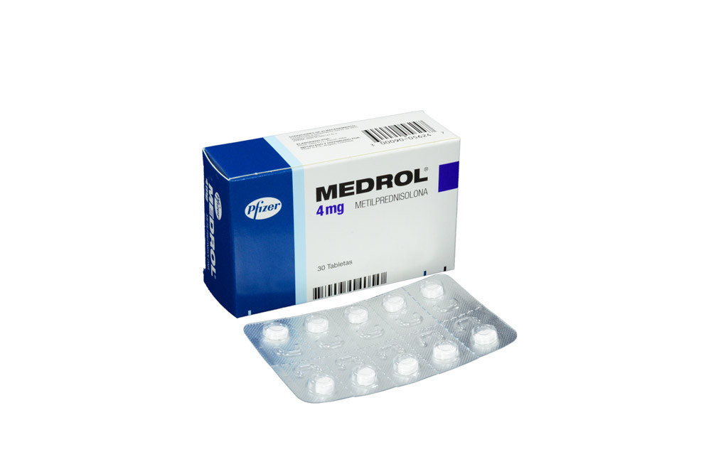 Medrol 4 mg Caja Con 30 Tabletas