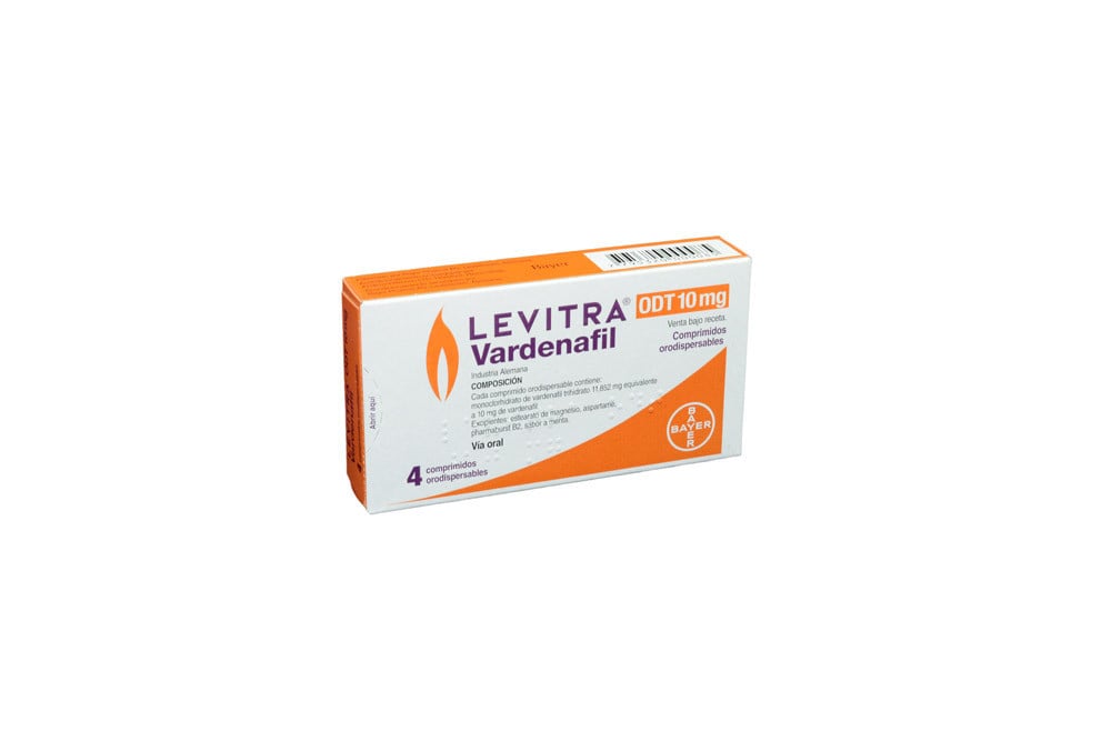 Levitra ODT 10 mg Caja Con 4 Comprimidos Orodispersables Levitra Odt 10 Mg Caja Con 4 Comprimidos Orodispersables