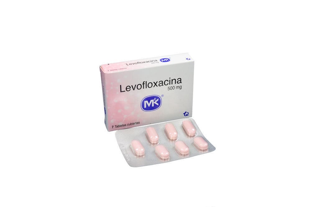 Levofloxacina 500 mg Caja Con 7 Tabletas Cubiertas