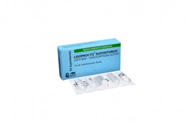 Lidoprocto 60 / 5 mg Caja Con 10 Supositorios