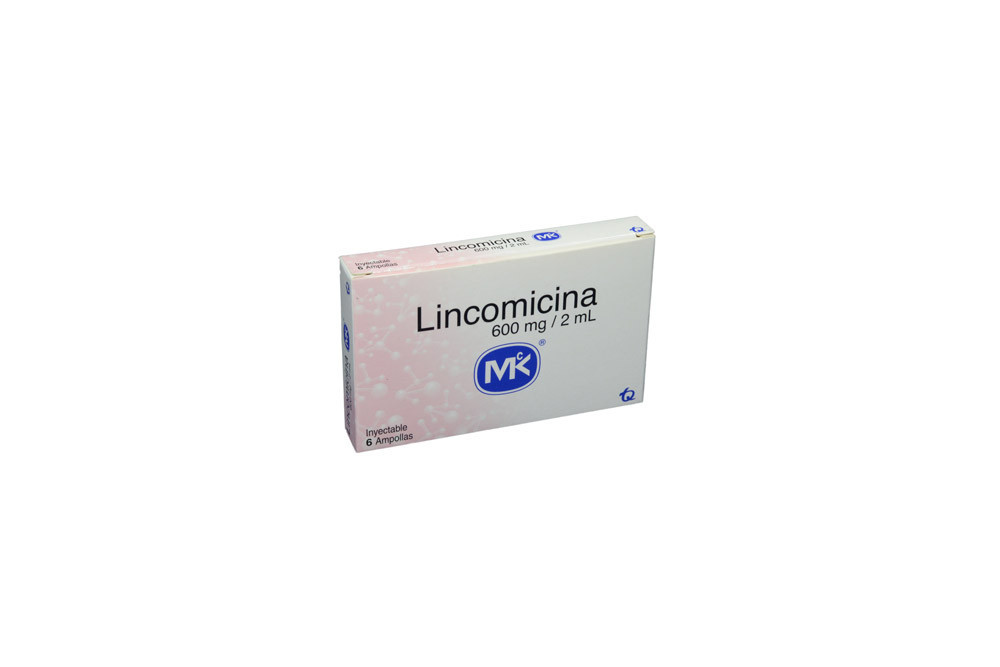 Lincomicina 600 mg / 2 mL Caja Con 6 Ampollas