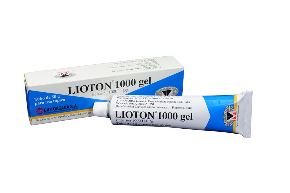 Lioton En Gel 1000 U.I Caja Con Tubo Con 50 g