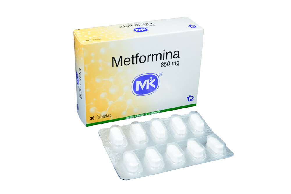 metformina 850 mg caja con 30 tabletas