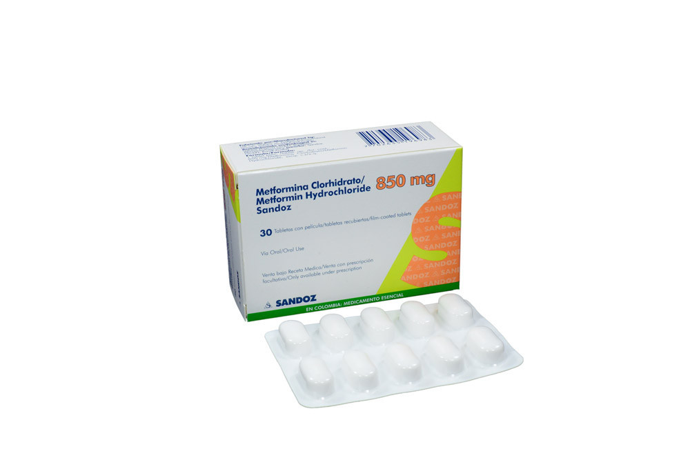 Comprar En Cafam Metformina Clorhidrato 850 mg Caja x 30 Tabletas