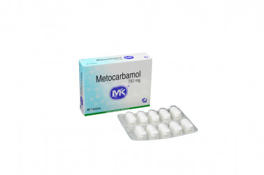 metocarbamol 750 mg caja 20 tabletas
