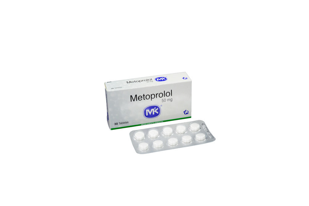 Metoprolol 50 mg Caja Con 30 Tabletas