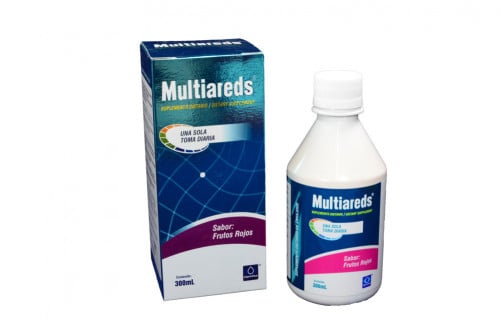 Multiareds Caja Con Frasco Con 300 mL - Sabor A Frutos Rojos