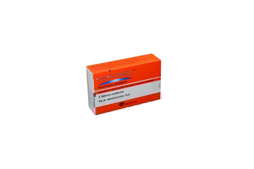 Naramig 2.5 Mg Caja Con 2 Tabletas Recubiertas