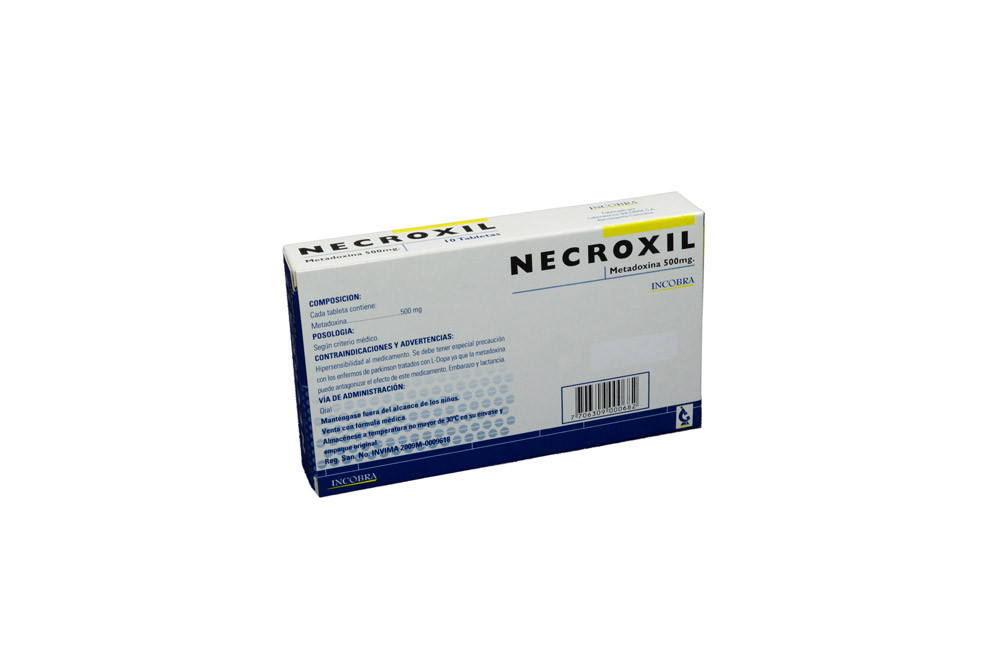 Necroxil 500 mg Caja x 10 Tabletas – Disfunción Hepática