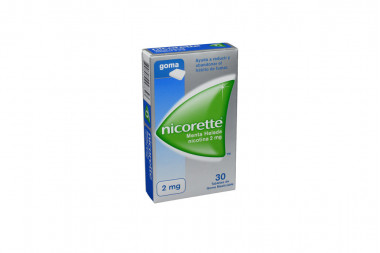 Nicorette 2 mg Caja Con 30 Tabletas De Goma Masticable